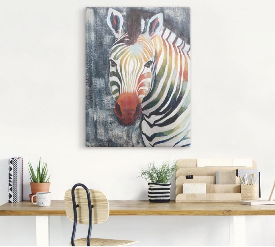 Artland Artprint Prisma zebra II als artprint op linnen poster in verschillende formaten maten - Foto 3