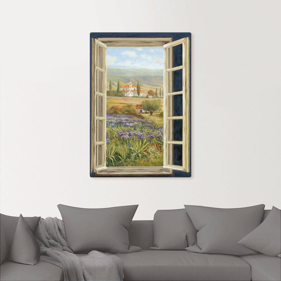 Artland Artprint Provence raam uitzicht als artprint van aluminium artprint voor buiten artprint op linnen poster in verschillende maten. maten - Foto 2