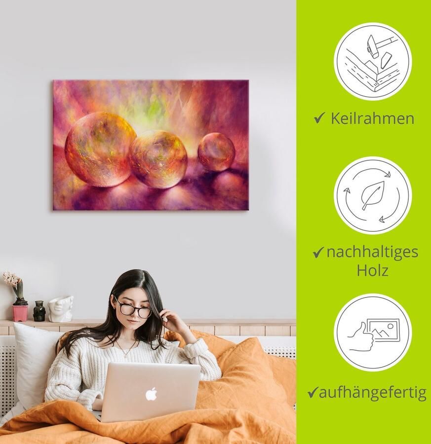 Artland Artprint Purper licht als artprint van aluminium artprint voor buiten artprint op linnen poster in verschillende maten. maten - Foto 2