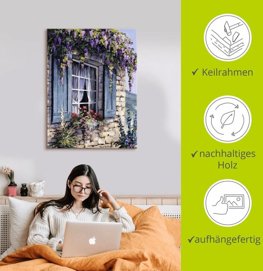 Artland Artprint Raam I als artprint op linnen poster muursticker in verschillende maten - Foto 3