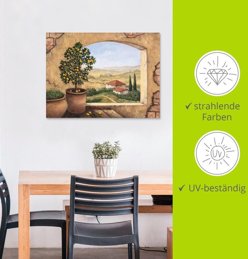 Artland Artprint Raam in Toscane als artprint van aluminium artprint voor buiten artprint op linnen poster muursticker - Foto 3