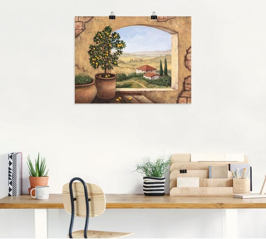 Artland Artprint Raam in Toscane als artprint van aluminium artprint voor buiten artprint op linnen poster muursticker - Foto 6