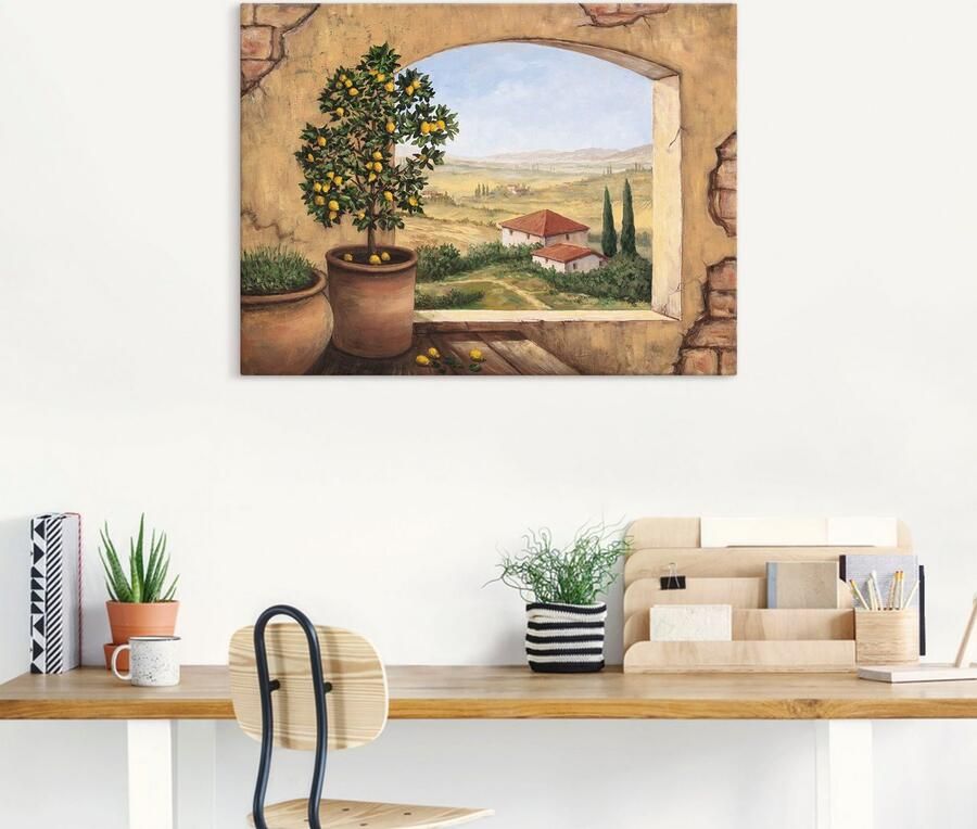 Artland Artprint Raam in Toscane als artprint van aluminium artprint voor buiten artprint op linnen poster muursticker - Foto 4