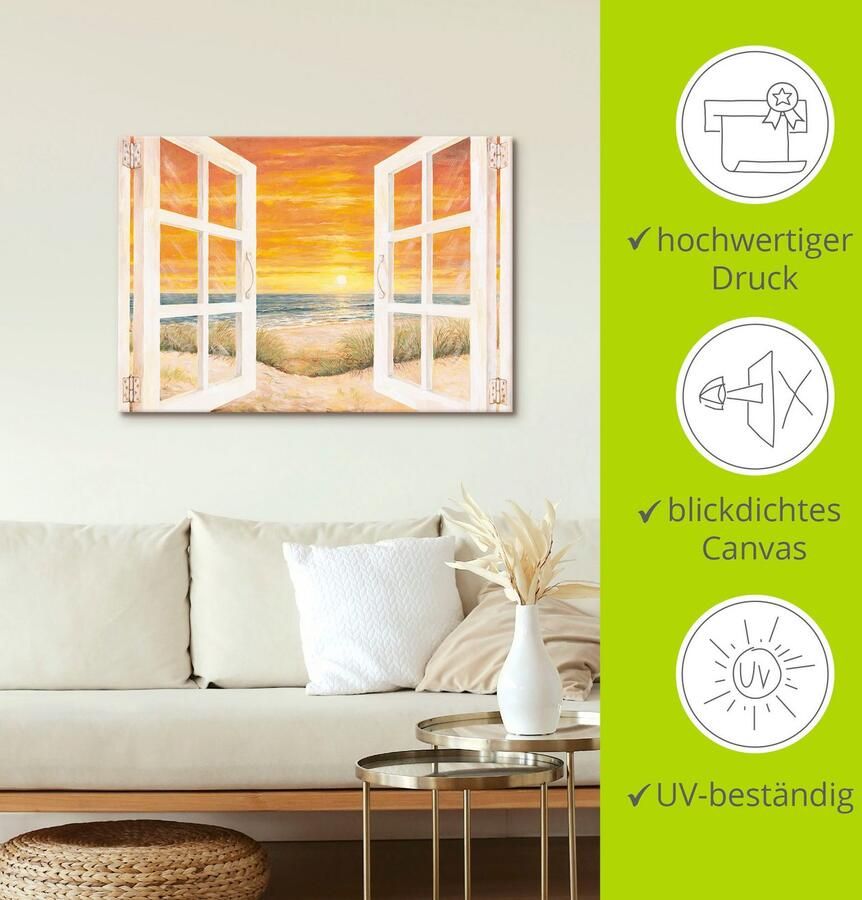 Artland Artprint Raam op zee als artprint van aluminium artprint op linnen muursticker verschillende maten - Foto 3