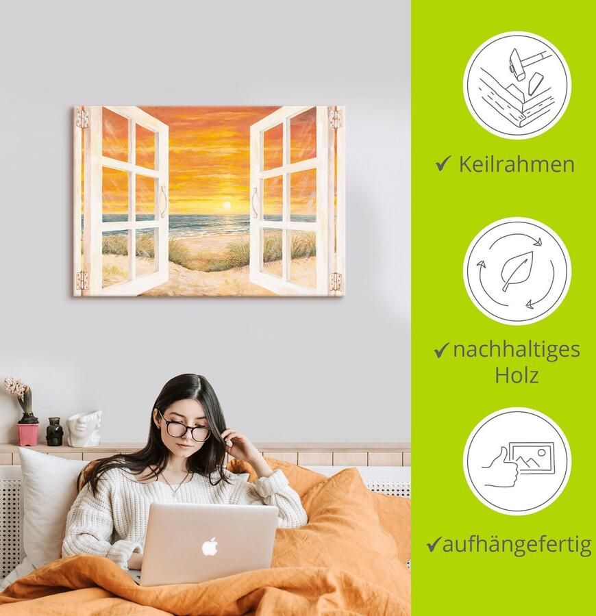 Artland Artprint Raam op zee als artprint van aluminium artprint op linnen muursticker verschillende maten - Foto 2