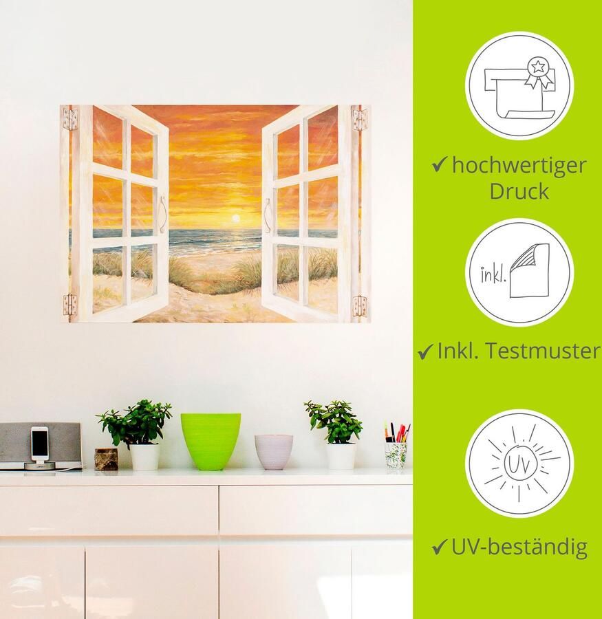 Artland Artprint Raam op zee als artprint van aluminium artprint op linnen muursticker verschillende maten - Foto 3