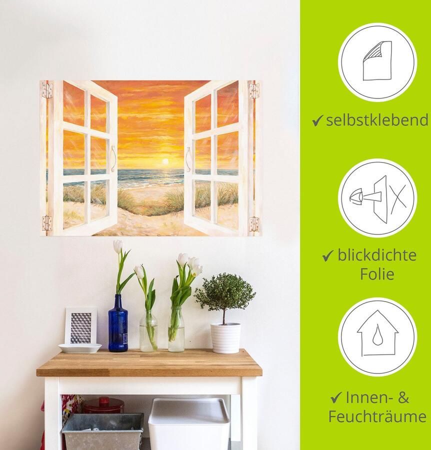 Artland Artprint Raam op zee als artprint van aluminium artprint op linnen muursticker verschillende maten - Foto 4