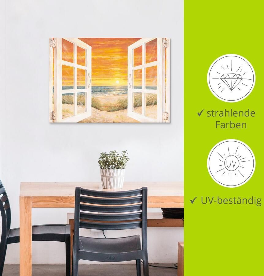 Artland Artprint Raam op zee als artprint van aluminium artprint op linnen muursticker verschillende maten - Foto 3