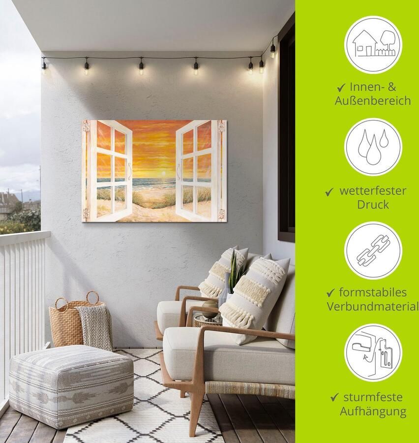 Artland Artprint Raam op zee als artprint van aluminium artprint op linnen muursticker verschillende maten - Foto 5