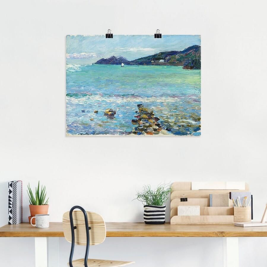 Artland Artprint Rapallo uitzicht op Portofino. Rond 1906 als artprint op linnen poster in verschillende formaten maten - Foto 2