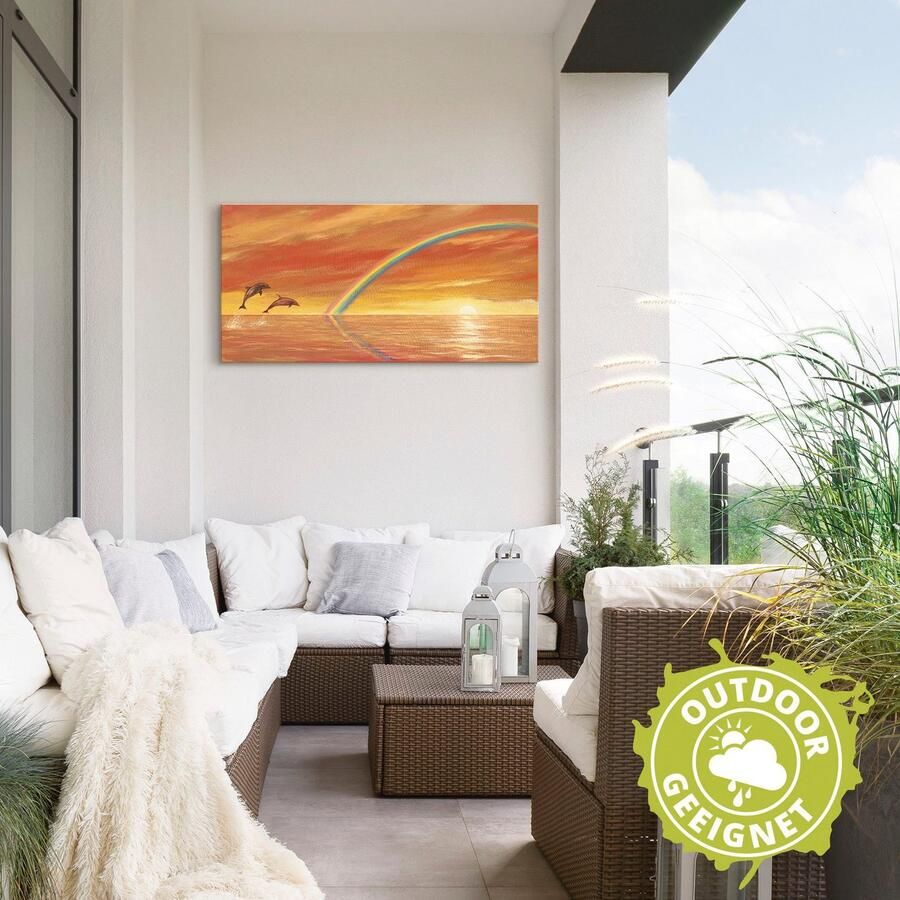 Artland Artprint Regenboog boven de zee als artprint van aluminium artprint op linnen muursticker verschillende maten - Foto 3