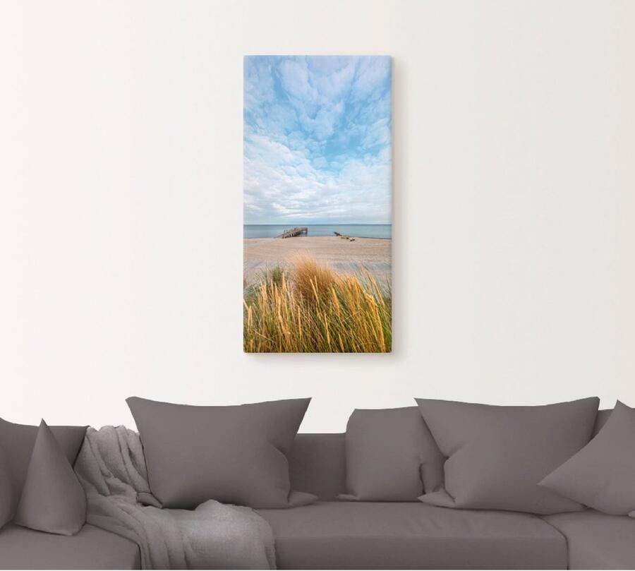 Artland Artprint op linnen Rettin strandidylle aan de Oostzee - Foto 4