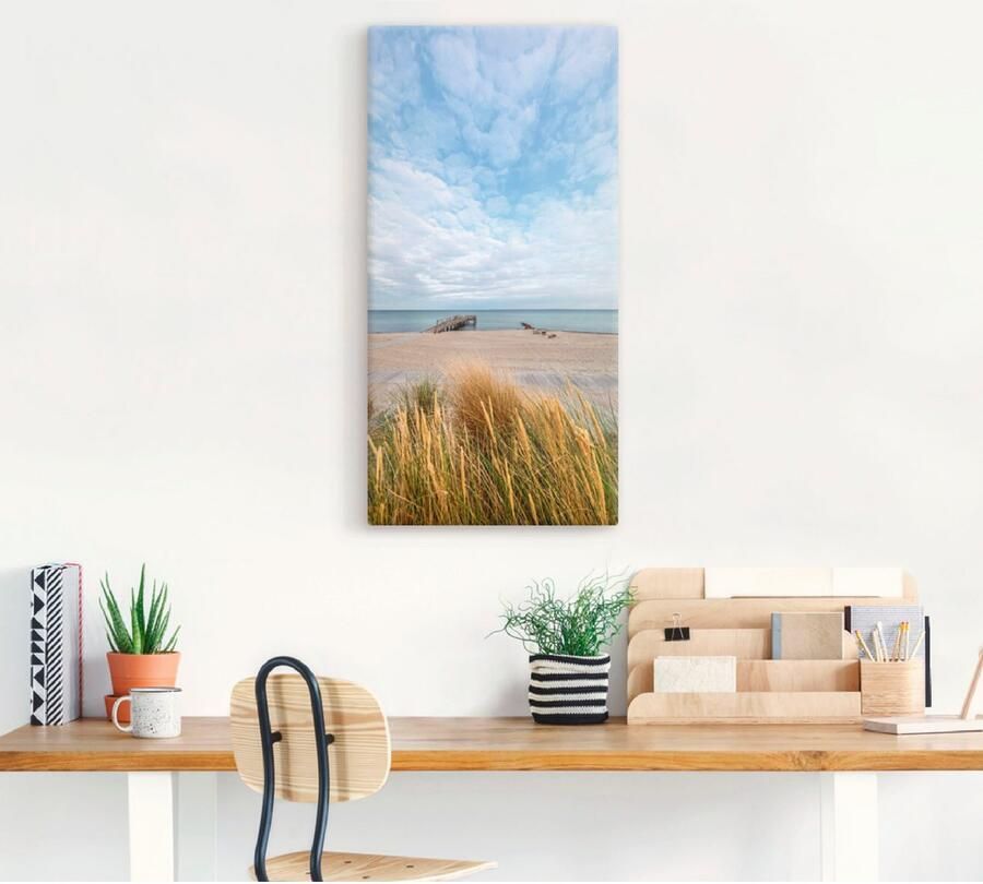 Artland Artprint op linnen Rettin strandidylle aan de Oostzee - Foto 3