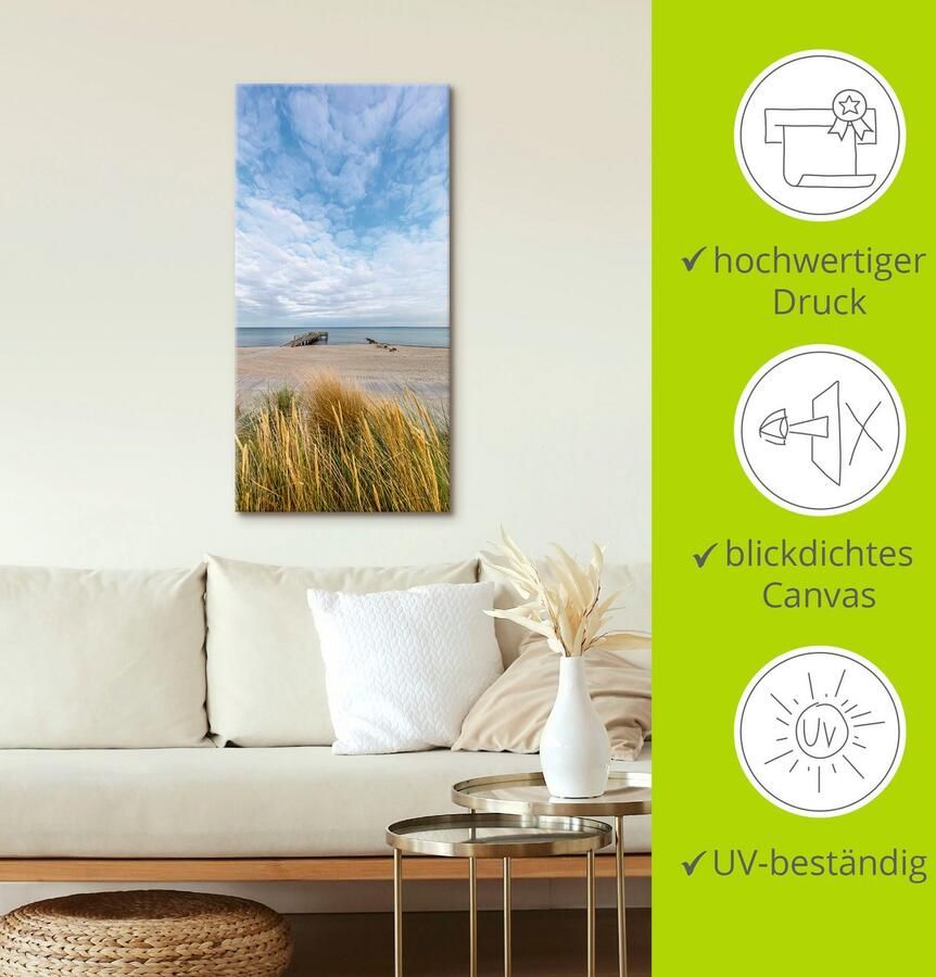 Artland Artprint op linnen Rettin strandidylle aan de Oostzee - Foto 2