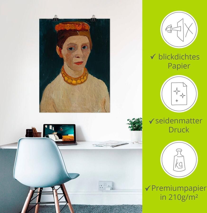 Artland Artprint Rode bloemenkrans en ketting. als artprint op linnen muursticker of poster in verschillende maten - Foto 2