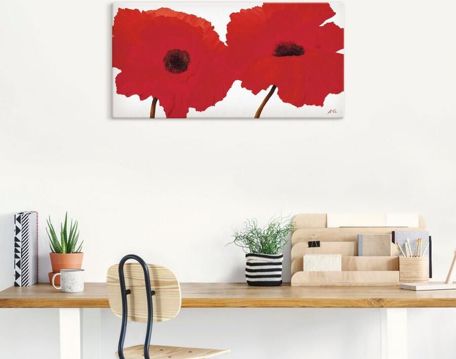 Artland Artprint Rode klaproos II als artprint van aluminium artprint voor buiten artprint op linnen in verschillende maten - Foto 8