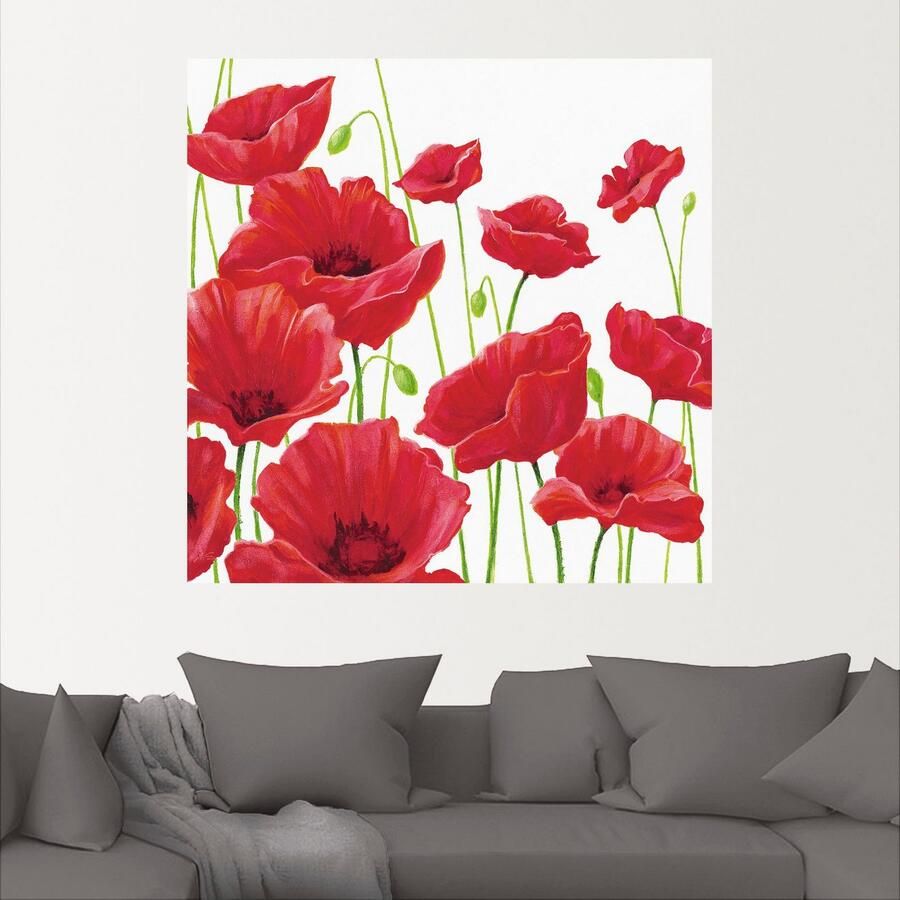 Artland Artprint Rode klaprozen I als artprint van aluminium artprint voor buiten artprint op linnen poster muursticker - Foto 2