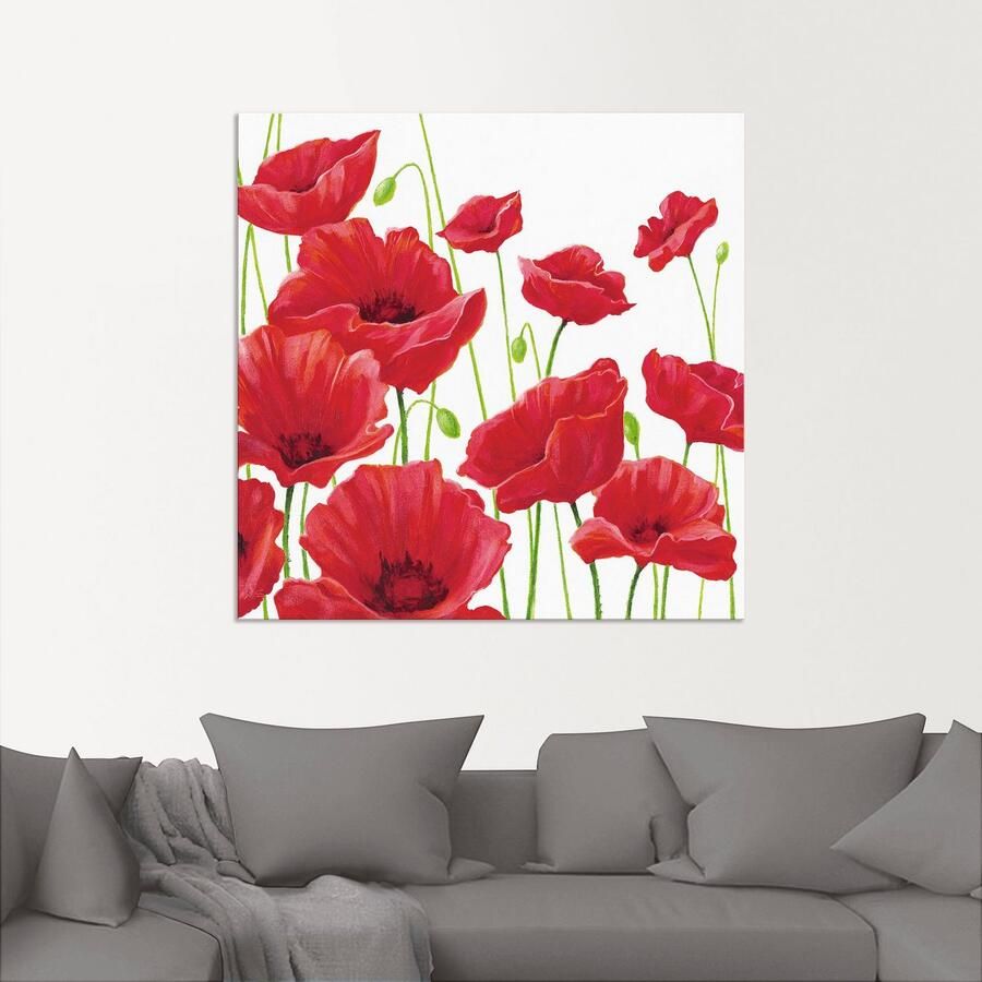 Artland Artprint Rode klaprozen I als artprint van aluminium artprint voor buiten artprint op linnen poster muursticker - Foto 2