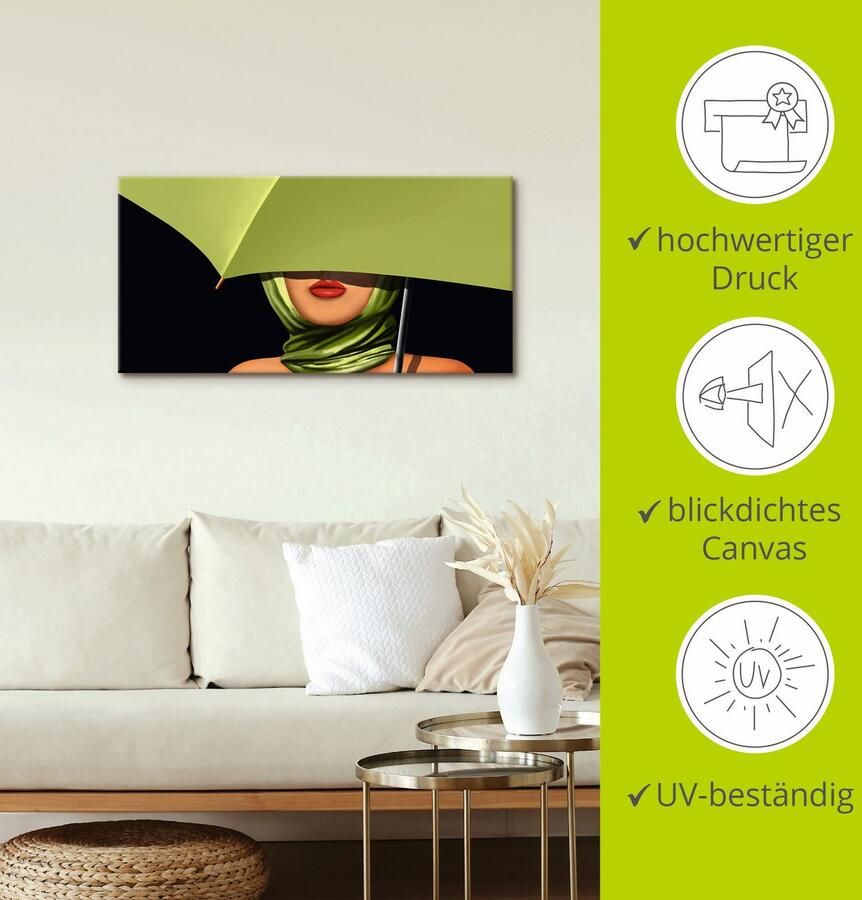 Artland Artprint Rode lippen als artprint op linnen poster muursticker in verschillende maten - Foto 2