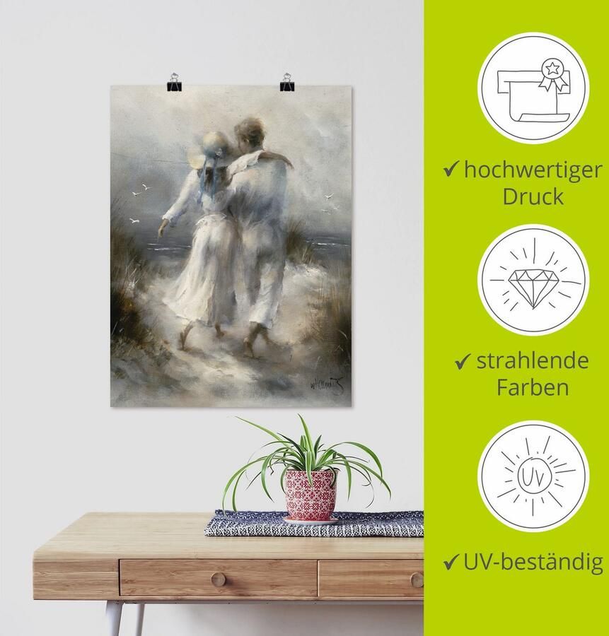 Artland Artprint Romantiek als artprint op linnen poster muursticker in verschillende maten - Foto 4