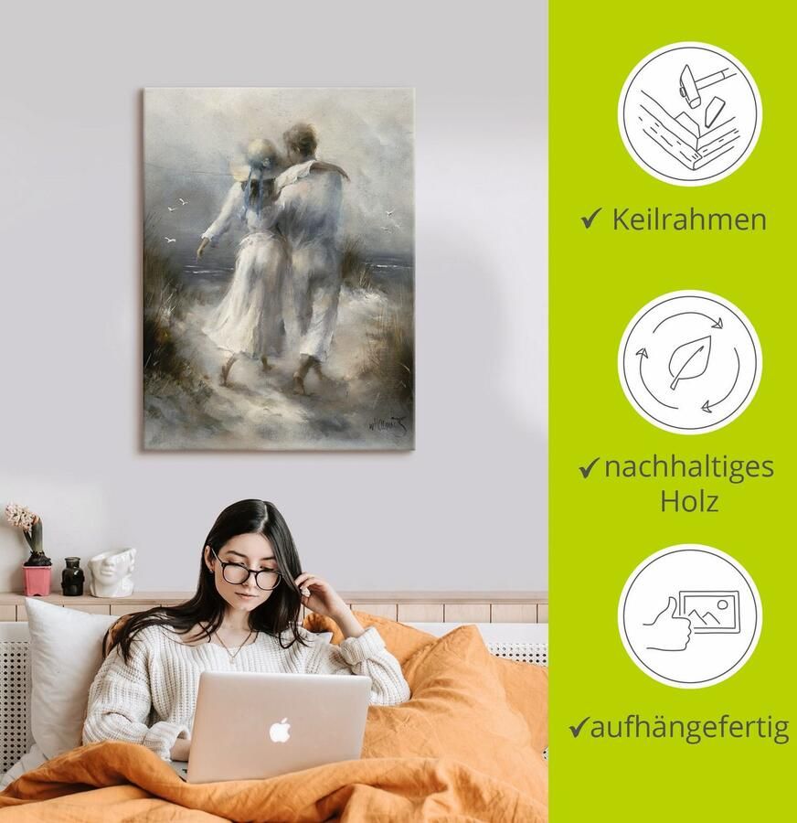 Artland Artprint Romantiek als artprint op linnen poster muursticker in verschillende maten - Foto 1