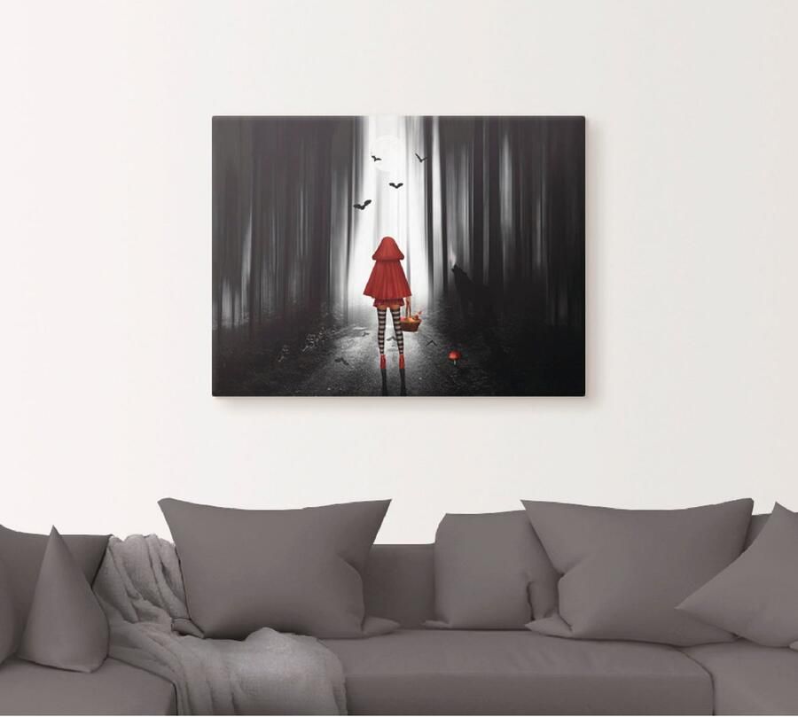 Artland Artprint op linnen Roodkapje op highheels - Foto 4