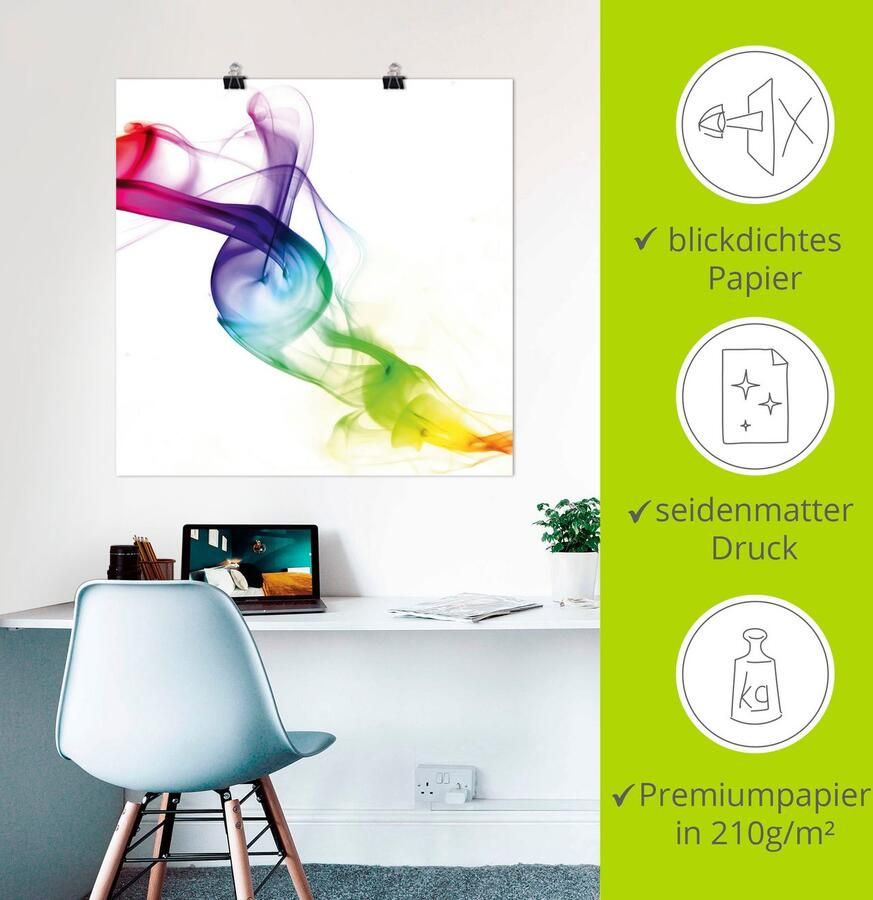 Artland Artprint Rook abstract als artprint op linnen poster in verschillende formaten maten - Foto 3