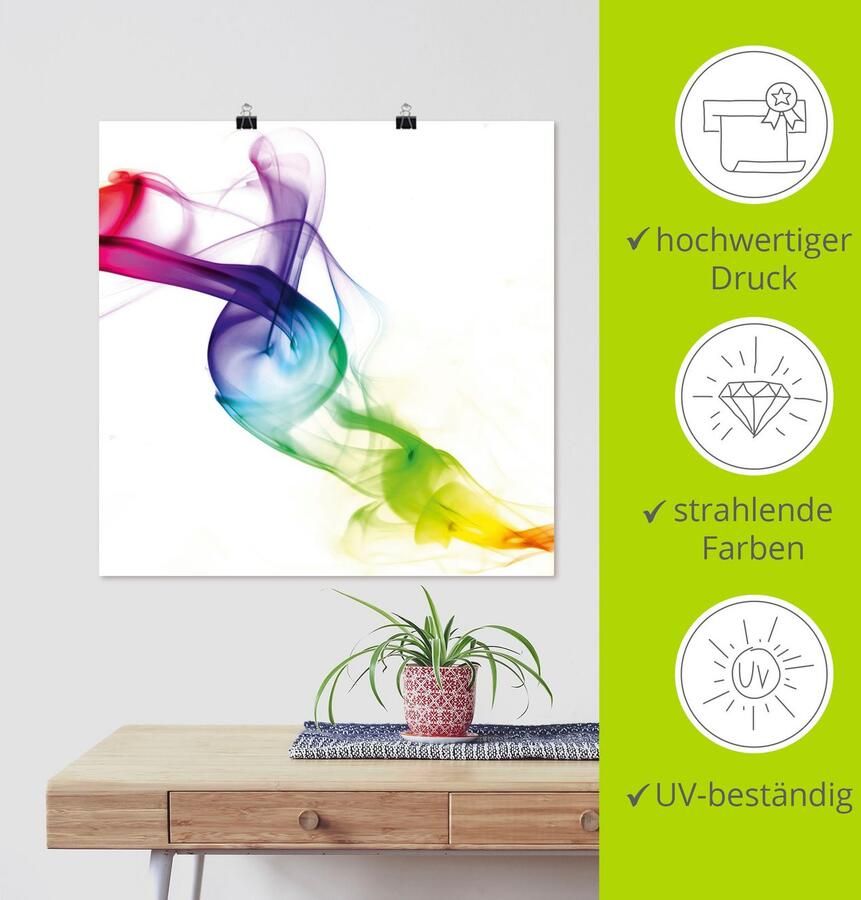 Artland Artprint Rook abstract als artprint op linnen poster in verschillende formaten maten - Foto 4
