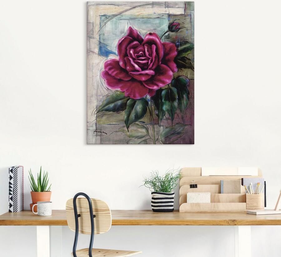 Artland Artprint op linnen Roos II - Foto 5