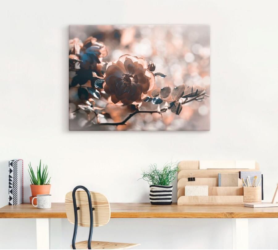 Artland Artprint Rosé als artprint op linnen muursticker in verschillende maten - Foto 3