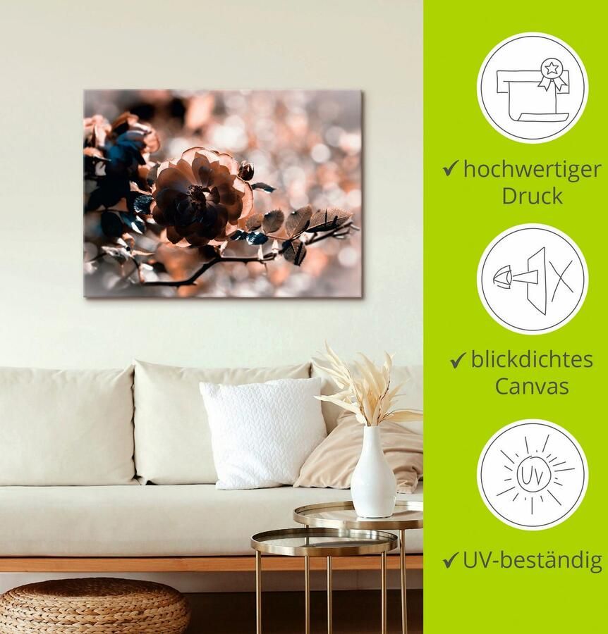 Artland Artprint Rosé als artprint op linnen muursticker in verschillende maten - Foto 2