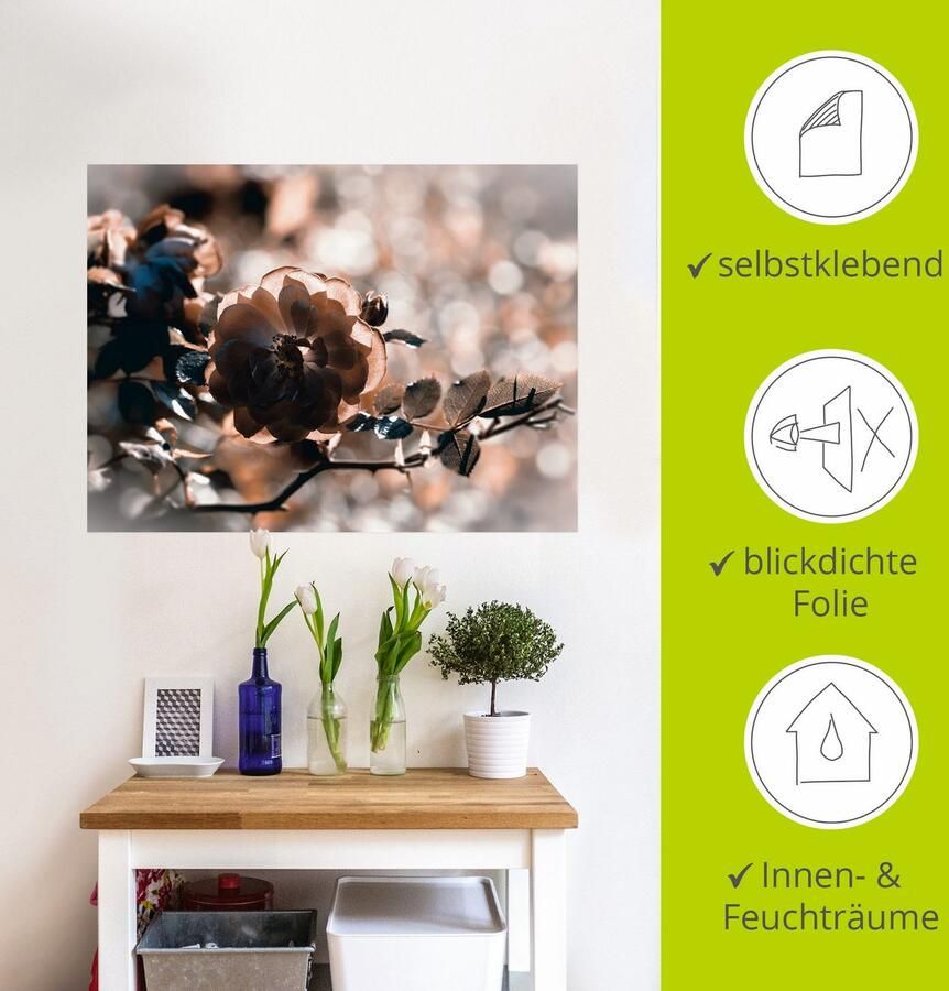 Artland Artprint Rosé als artprint op linnen muursticker in verschillende maten - Foto 3