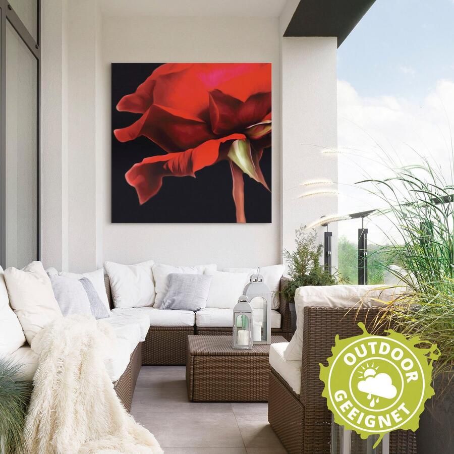 Artland Artprint Rosé als artprint van aluminium artprint voor buiten muursticker in diverse maten