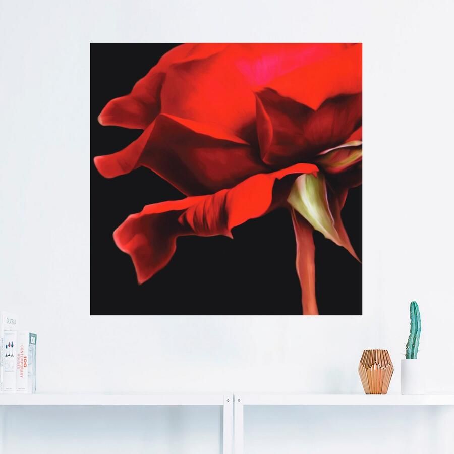 Artland Artprint Rosé als artprint van aluminium artprint voor buiten muursticker in diverse maten