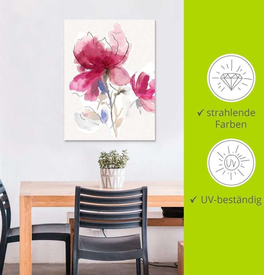 Artland Artprint Rosy Blossom I als artprint van aluminium artprint op linnen muursticker of poster in verschillende maten - Foto 4