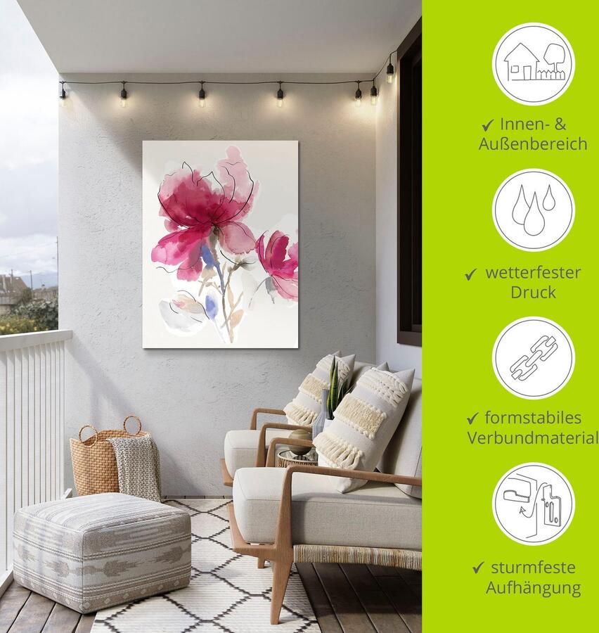 Artland Artprint Rosy Blossom I als artprint van aluminium artprint op linnen muursticker of poster in verschillende maten - Foto 6