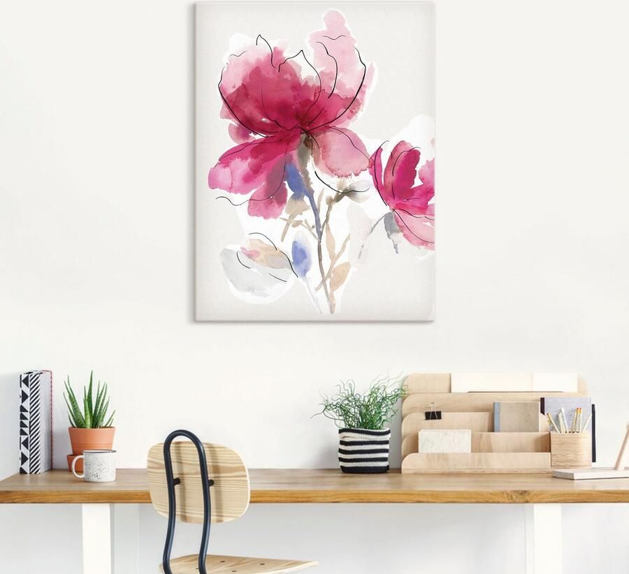 Artland Artprint Rosy Blossom I als artprint van aluminium artprint op linnen muursticker of poster in verschillende maten - Foto 5