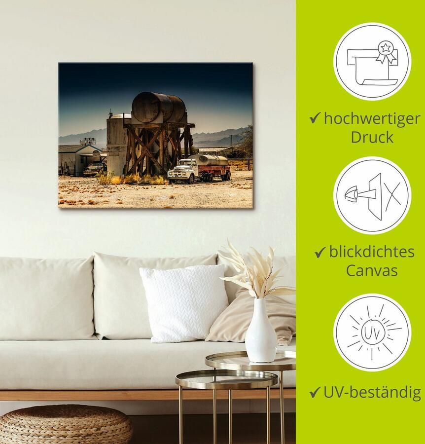 Artland Artprint Route 66 Californië Amerika als artprint op linnen in verschillende maten - Foto 2