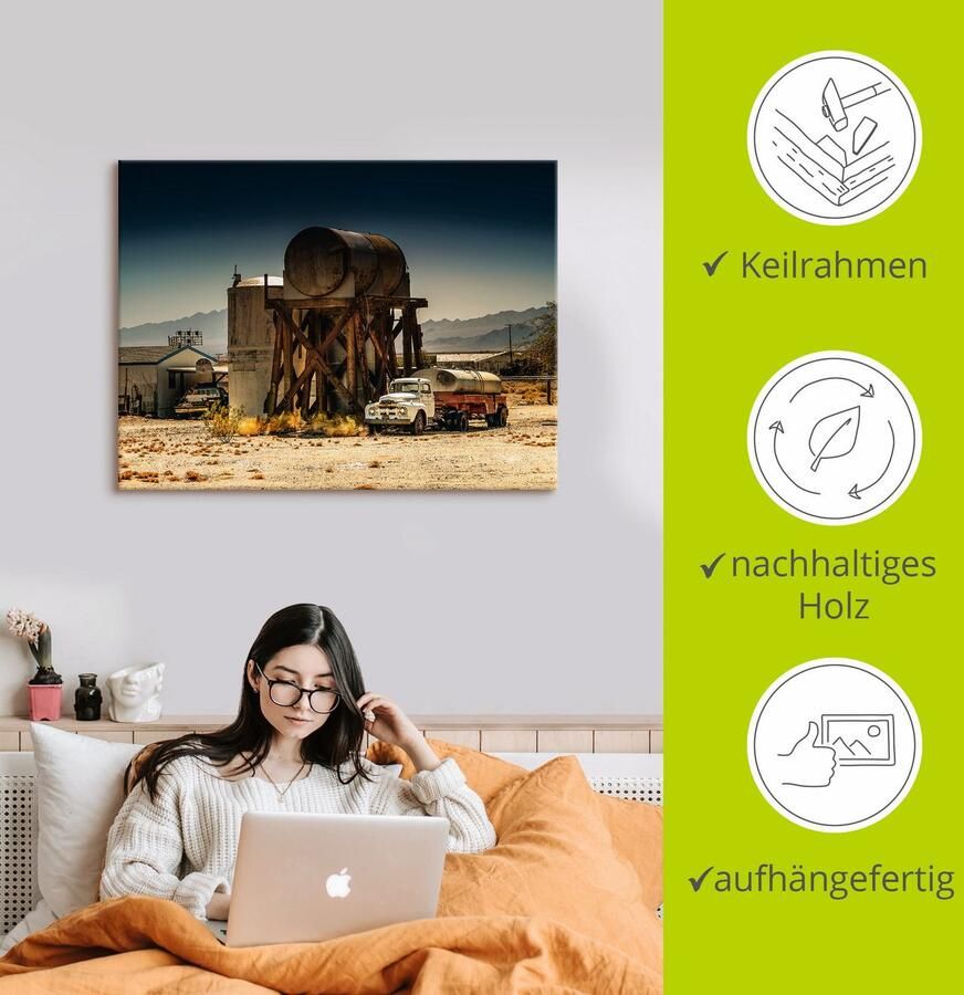 Artland Artprint Route 66 Californië Amerika als artprint op linnen in verschillende maten