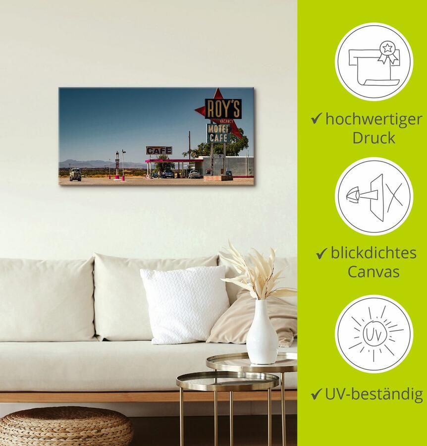 Artland Artprint Roy`s tankstation aan de Route 66 als artprint op linnen in verschillende maten - Foto 3