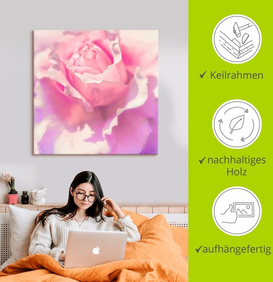 Artland Artprint Roze als artprint op linnen poster muursticker in verschillende maten - Foto 3