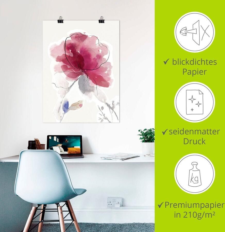 Artland Artprint Roze Bloesem II. als artprint van aluminium artprint voor buiten artprint op linnen poster in verschillende maten. maten - Foto 4