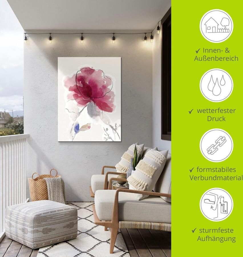 Artland Artprint Roze Bloesem II. als artprint van aluminium artprint voor buiten artprint op linnen poster in verschillende maten. maten - Foto 4