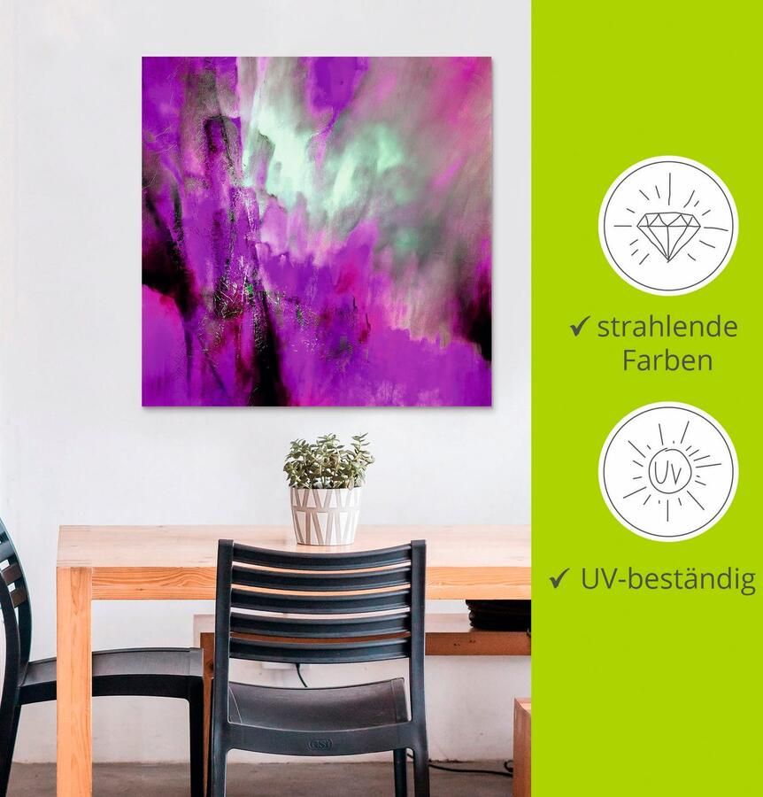 Artland Artprint Roze licht als artprint van aluminium artprint voor buiten artprint op linnen poster in verschillende maten. maten - Foto 2