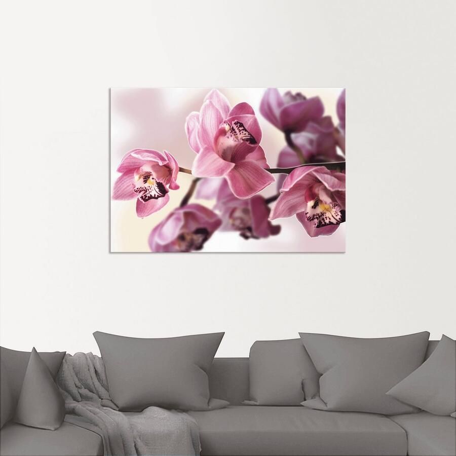Artland Artprint Roze orchidee als artprint van aluminium artprint voor buiten artprint op linnen poster muursticker - Foto 2