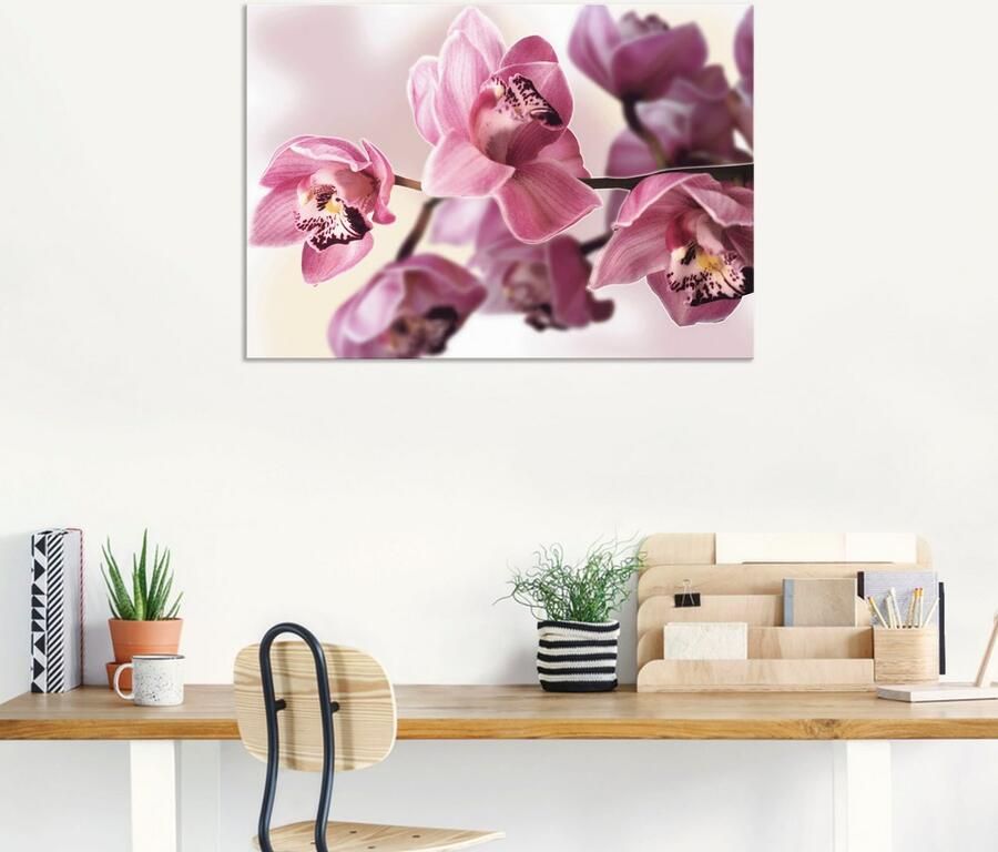 Artland Artprint Roze orchidee als artprint van aluminium artprint voor buiten artprint op linnen poster muursticker - Foto 7