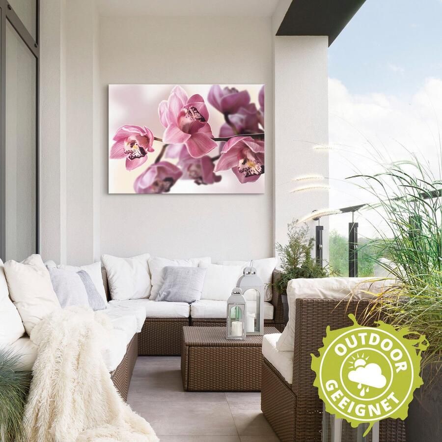 Artland Artprint Roze orchidee als artprint van aluminium artprint voor buiten artprint op linnen poster muursticker - Foto 3