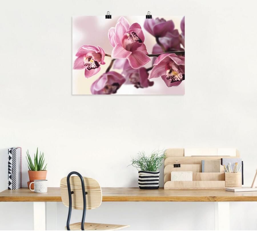 Artland Artprint Roze orchidee als artprint van aluminium artprint voor buiten artprint op linnen poster muursticker - Foto 5