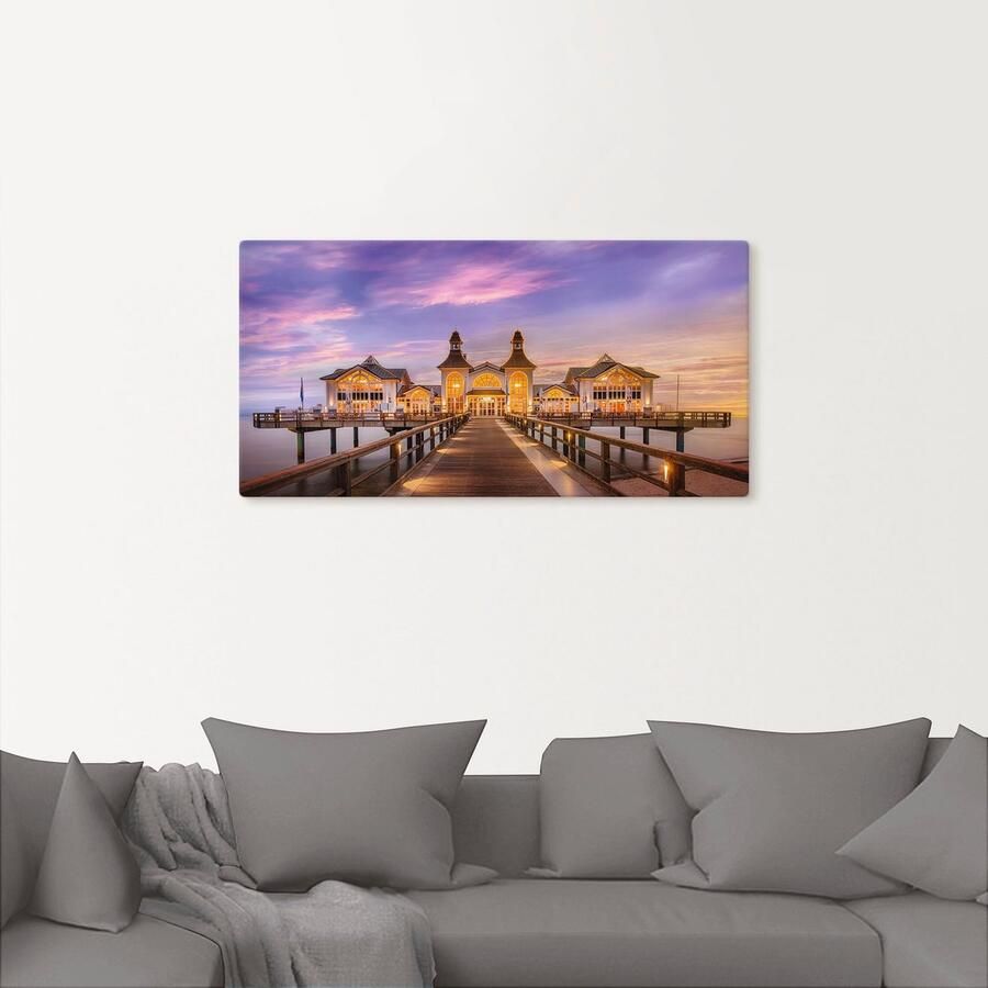 Artland Artprint Rügen pier in Sellin als artprint van aluminium artprint op linnen muursticker of poster in verschillende maten