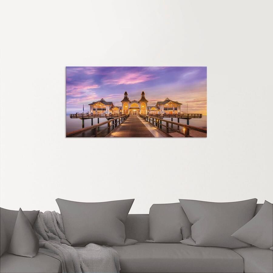 Artland Artprint Rügen pier in Sellin als artprint van aluminium artprint op linnen muursticker of poster in verschillende maten